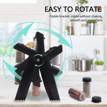 18 Jar Rotating Spice Rack | منظم توابل دوار 360° للمطبخ مع 18 عبوة