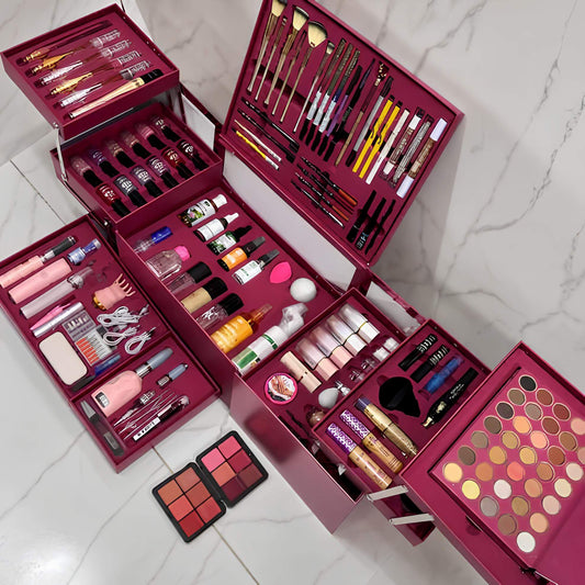 Professional All-in-One Beauty & Makeup Vanity Case حقيبة تجميل ومكياج احترافية شاملة (Delivery in 24 Hours)